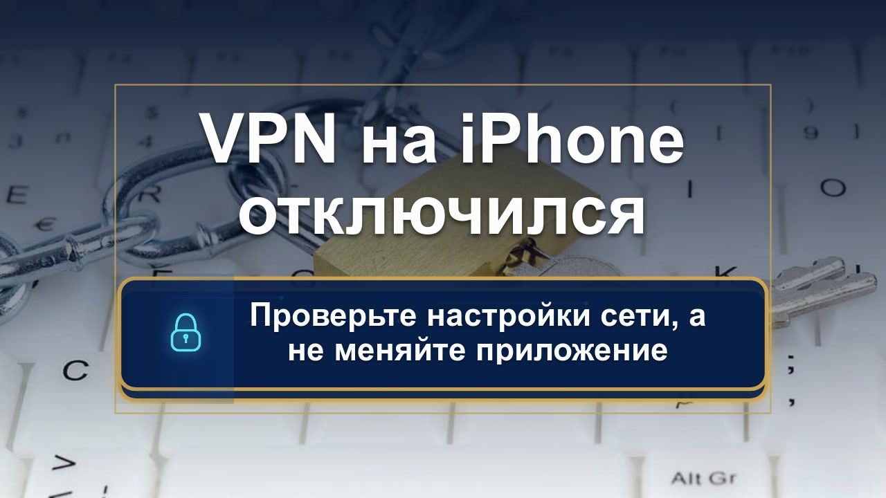 VPN на iPhone внезапно отключился? Быстрая диагностика за 2 минуты