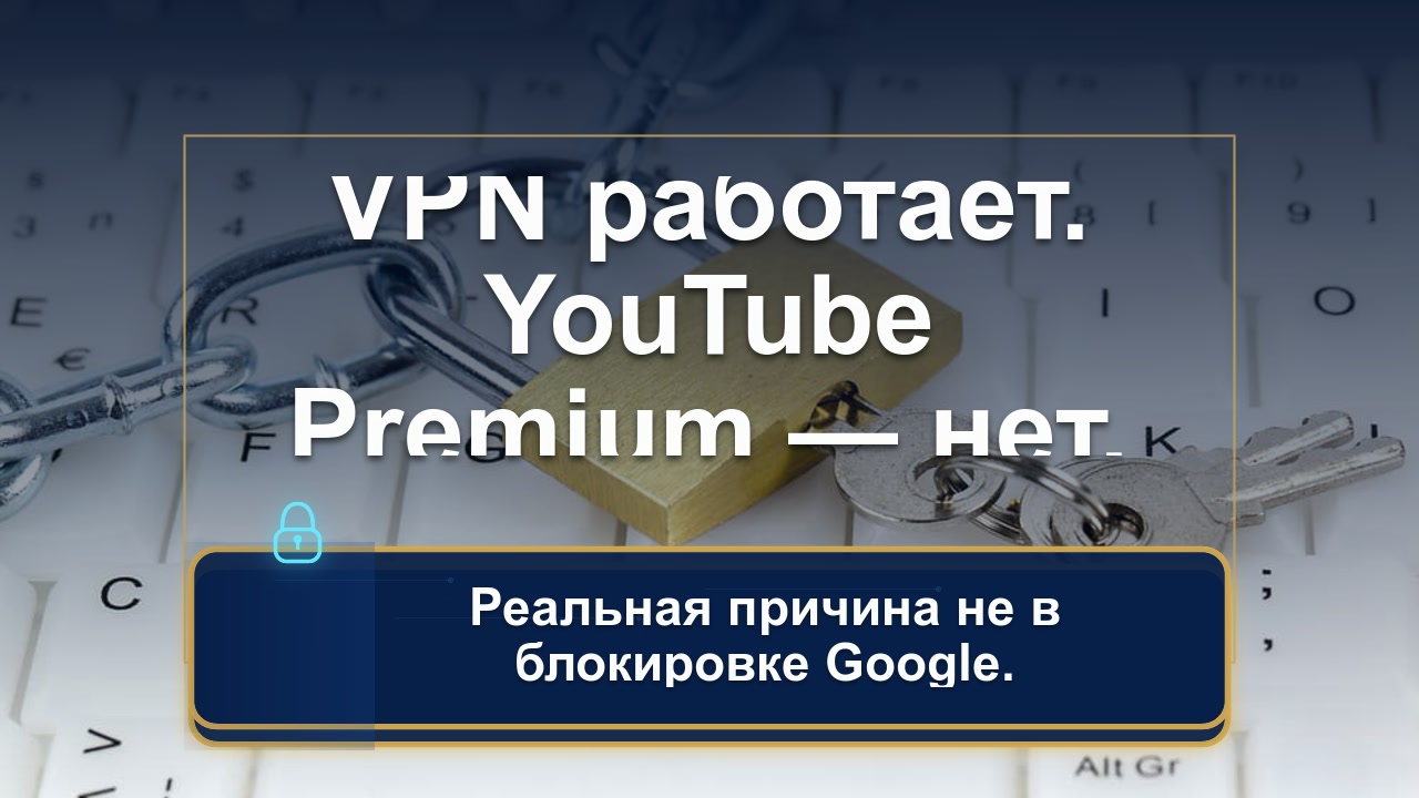 Миф: VPN для YouTube Premium не работает из-за блокировки Google