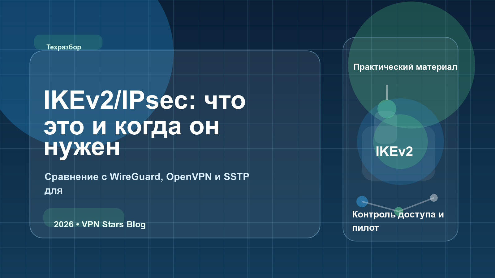 IKEv2/IPsec VPN: что это, сравнение с WireGuard и OpenVPN, настройка: обложка статьи VPN Stars