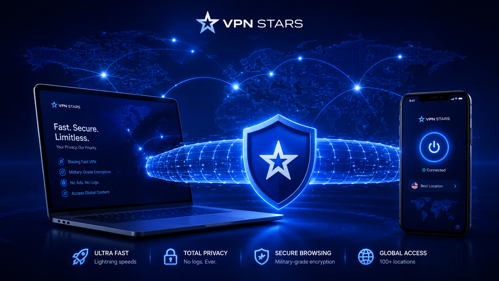 VPN Stars — защищенное VPN-соединение для компьютера и смартфона