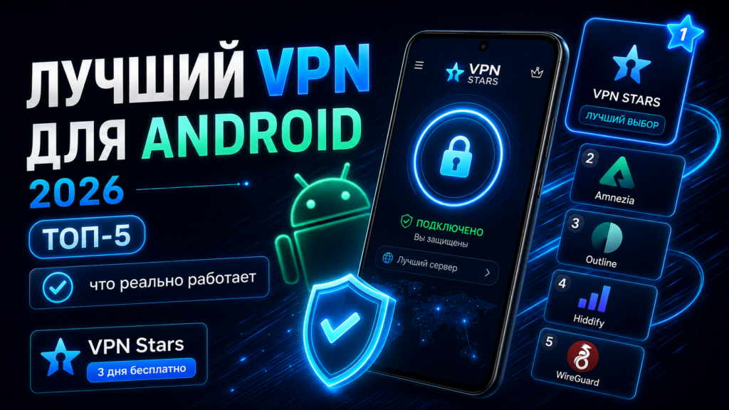 лучший vpn для android 2026 — топ 5 проверенных