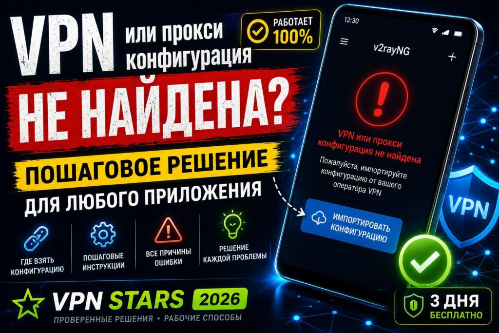 vpn или прокси конфигурация не найдена — как исправить