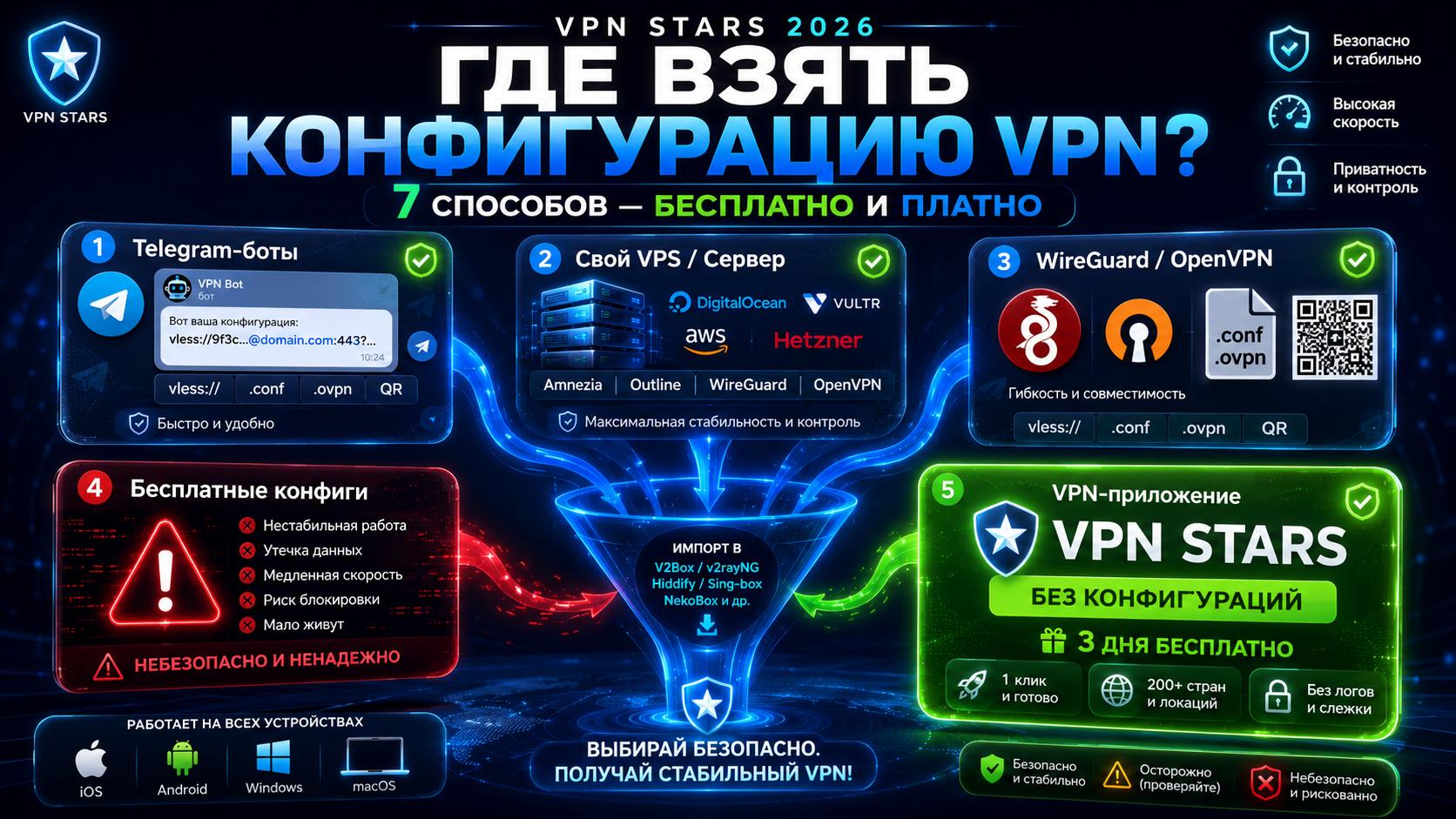 где взять конфигурацию vpn бесплатно — 7 способов получить ключ